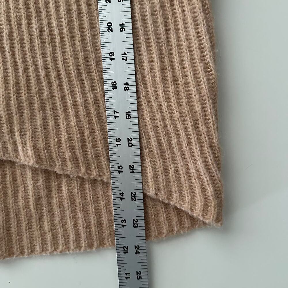Point Sur J Crew Wool Mohair Blend Cowl‎ Turtleneck Chunky Rib Blush Sweater S - Picture 4 of 7